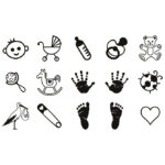 Žig s motivom Baby+jastučić pk15 Heyda 20-48884 85!!