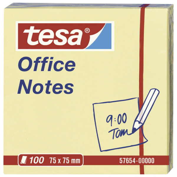 Blok samoljepljiv  75x75 mm 100L Office notes Tesa 57654 žuti