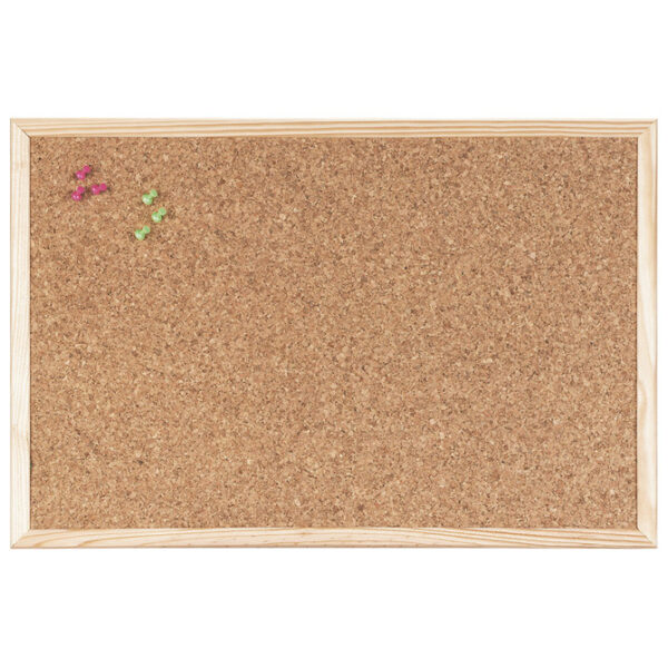 Ploča pluto  40x30 cm jednostrana drveni okvir Bi-Office