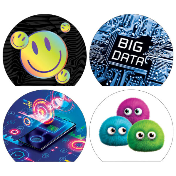 Podloga za miša neklizajuća 21x24 cm polukružna Erah sortirano