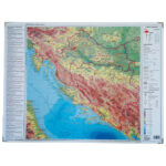 Mapa stolna Hrvatske obostrana 64x49 cm plastificirana Trsat