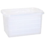 Kutija pp s kopčama i ručkom+ladice Primo 819VS prozirna