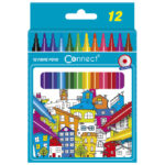 Flomaster školski  12boja Connect blister