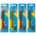 Olovka grafitna HB trokutasta pk2+gumica Connect blister