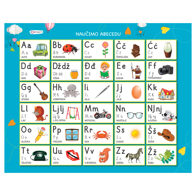 000009199 Mapa stolna pvc 50x40 cm Abeceda Connect - Slika 1