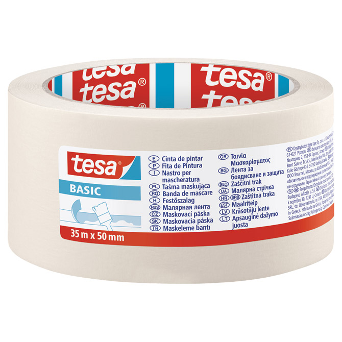 000009304 Traka ljepljiva krep 50 mm/35m Basic Tesa 58594 - Slika 1