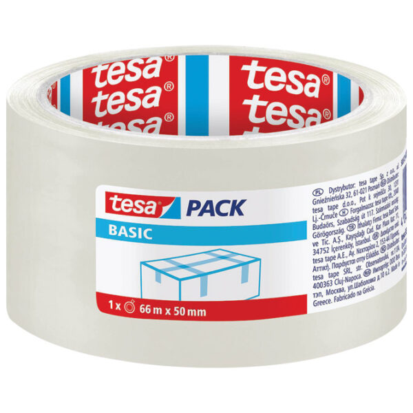 Traka ljepljiva 50 mm/66m akrilna Hot Melt Basic Tesa 58570 prozirna