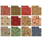 Papir ukrasni rola 70x200 cm Natura novogodišnji Rex-Saul Sadoch N33J1NAT