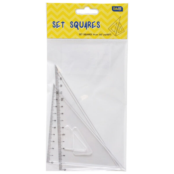 Trokut pvc 14 cm (45°+60°) pk2 mali Educa blister
