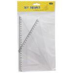 Trokut pvc 25 cm (45°+60°) pk2 veliki Educa blister