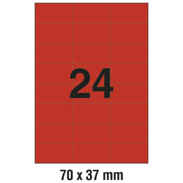 Etikete ILK  70x37 mm pk100L Zweckform 3448 crvene
