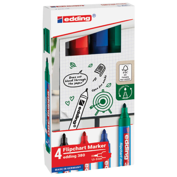 Marker Flipchart 1,5-3 mm Edding 380/4boje