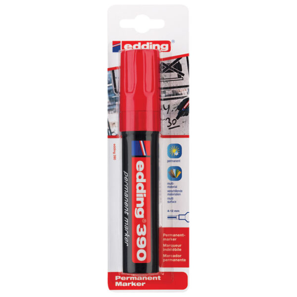 Marker permanentni 4-12 mm Edding 390/1 crveni blister