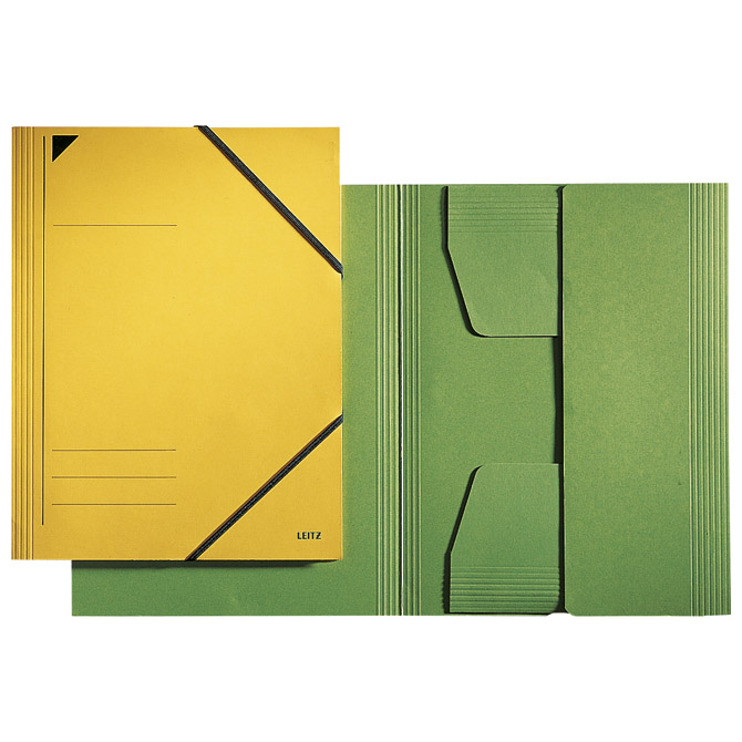 000010337 Fascikl klapa s gumicom karton A4 Leitz 39810255 zeleni - Slika 1