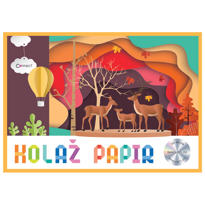 000010356 Kolaž papir 10 listova B5 samoljepljivi Connect - Slika 1