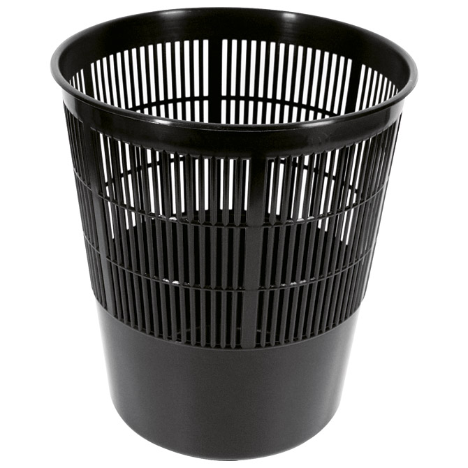 000010505 Koš za smeće pp 17L rešetkasti Moplen Giudicarie crni - Slika 1