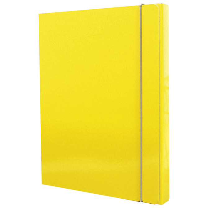 000010701 Mapa s gumicom hrbat-30 mm A4 karton Fornax žuta - Slika 1