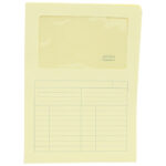 Fascikl "L" papir s prozorom A4 pk50 Sintex Blasetti F13Ž žuti