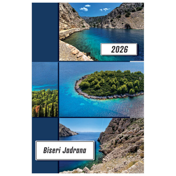Kalendar "Biseri Jadrana 2026" 13 listova, spirala