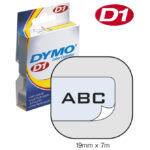 Vrpca D1 19 mmx7m Dymo 45800 crno-prozirna