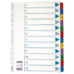 Pregrada kartonska A4 brojevi 1-12 kolor 12listova Esselte 100162