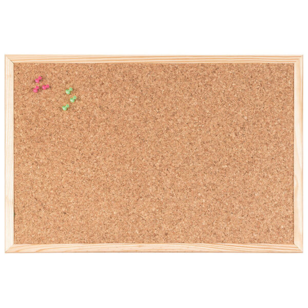 Ploča pluto  60x45 cm jednostrana drveni okvir Bi-Office