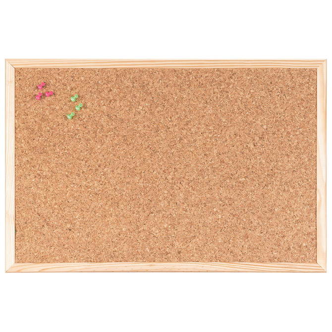 000013552 Ploča pluto 60x45 cm jednostrana drveni okvir Bi-Office - Slika 1