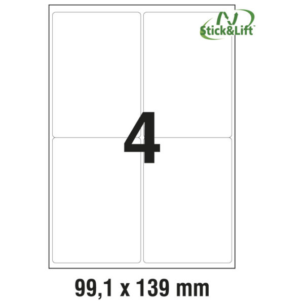 Etikete ILK  99,1x139 mm odljepljive pk25L Zweckform L4733REV-25