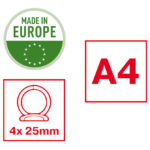 Mapa uložna 4ringa-fi25 mm/hrbat-35 mm A4 Vivida Esselte 14460 plava - Slika 4