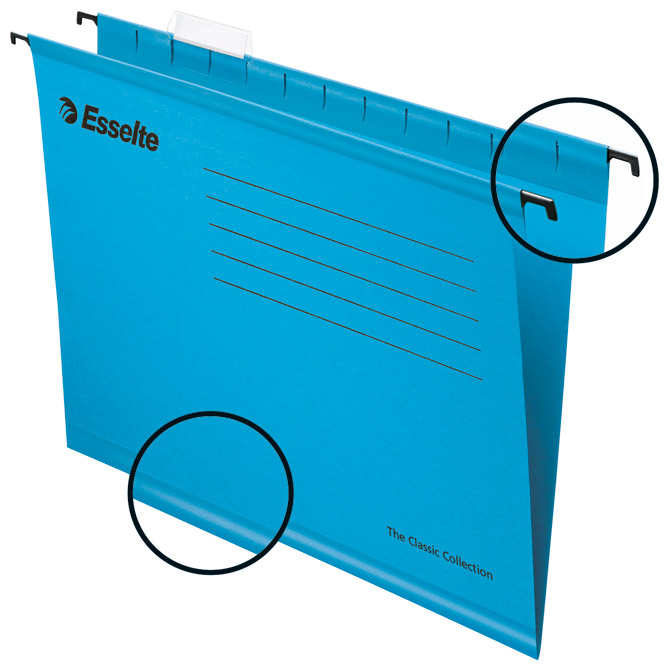 000013682 Mapa viseća 39-V A4+ pk25 Classic FC Esselte 90334 plava!! - Slika 1