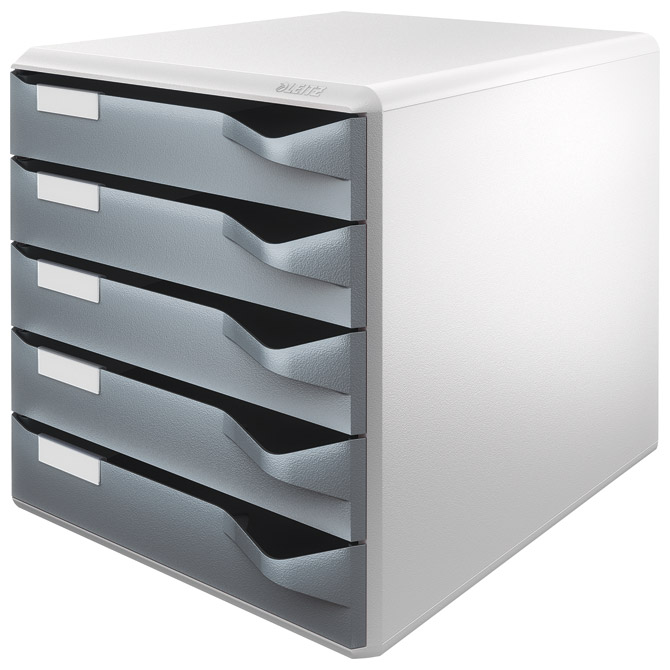 000013945 Kutija s 5 ladica Post set Leitz 52800089 siva - Slika 1