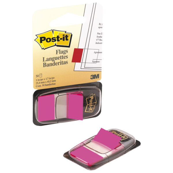 Zastavica 25,4x43,2 mm 50L Post-it 3M.680-21 roza blister