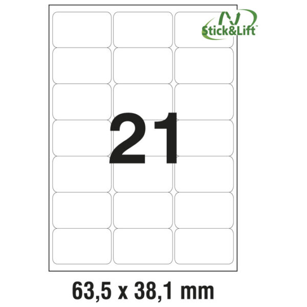 Etikete ILK  63,5x38,1 mm odljepljive pk25L Zweckform L6023REV-25