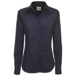 Košulja ženska dugi rukavi B&C Sharp 130g tamnoplava XS!!