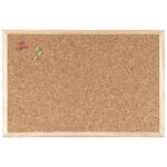 Ploča pluto  80x60 cm jednostrana drveni okvir Bi-Office