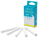 Kreda školska okrugla besprašna fi-10 mm pk10 Connect bijela blister