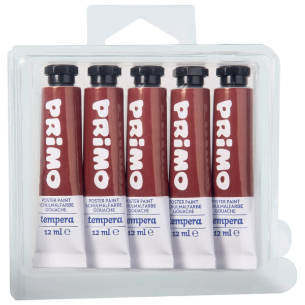 Boja tempera 12ml aluminijska tuba pk5 Primo 440TRA730 smeđa blister