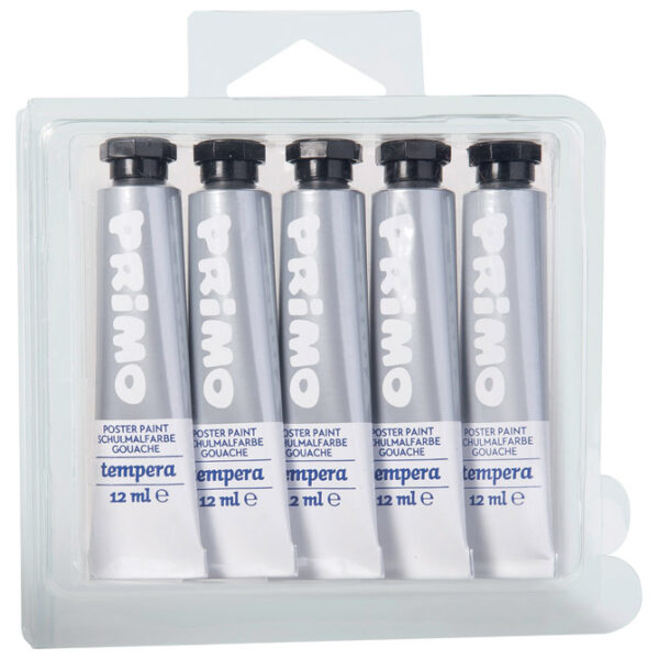 Boja tempera 12ml aluminijska tuba pk5 Primo 440TRA910 srebrna blister!!