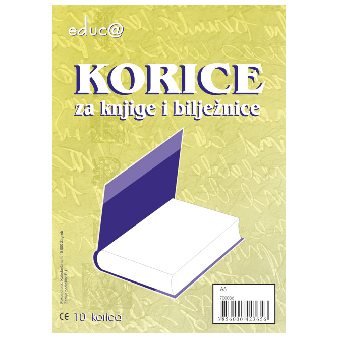 000018916 Omotnica-korice za knjige A5 100my pk10 Educa!! - Slika 1