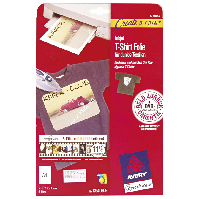 000018946 Folija Ink Jet A4 preslikač pk4 Zweckform MD1003 - Slika 1