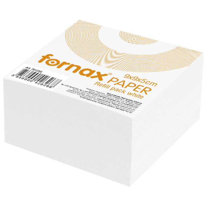 000019073 Papir za kocku 9x9x5 cm Fornax bijeli - Slika 1