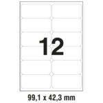 Etikete LK  99,1x42,3 mm vodootporne polyester pk20L Zweckform L4776-20 bijele