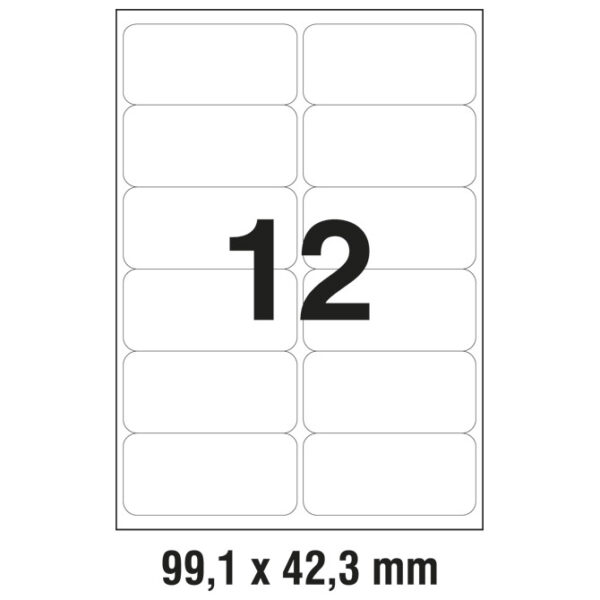 Etikete LK  99,1x42,3 mm vodootporne polyester pk20L Zweckform L4776-20 bijele