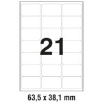 Etikete LK  63,5x38,1 mm polyester pk25L Zweckform L7560-25 prozirne