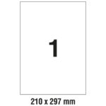 Etikete LK 210x297 mm polyester pk25L Zweckform L7567-25 prozirne (mliječno)