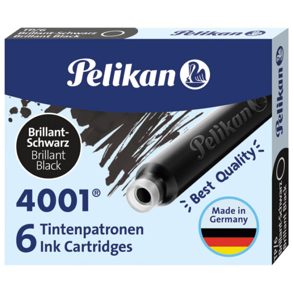 Tinta za nalivpero patrone pk6 4001 Pelikan 301218 (100401546) crna