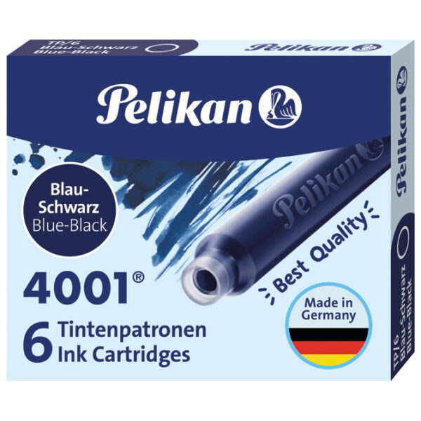 Tinta za nalivpero patrone pk6 4001 Pelikan 301184 plavo/crna
