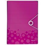 Mapa za kućni budžet  6 pregrada s gumicom pp Wow Leitz 45890123 roza