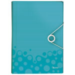 Mapa za kućni budžet  6 pregrada s gumicom pp Wow Leitz 45890151 tirkizna