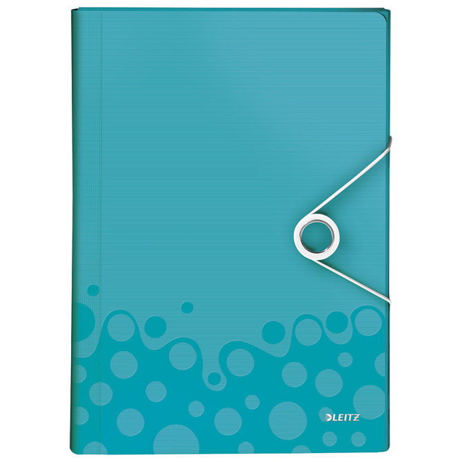 000023565 Mapa za kućni budžet 6 pregrada s gumicom pp Wow Leitz 45890151 tirkizna - Slika 1